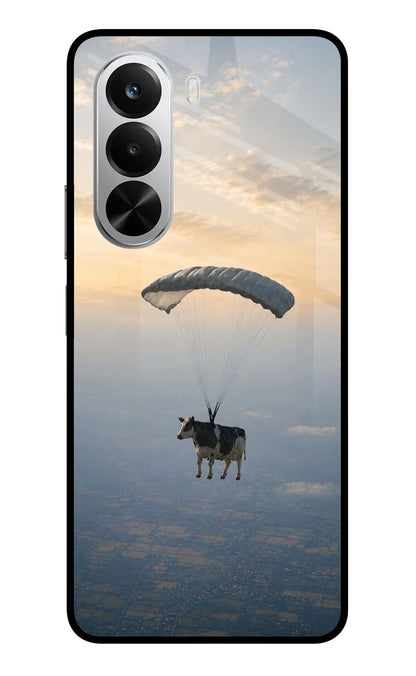 Skydiving Cow Realme P4x 5G Back Cover