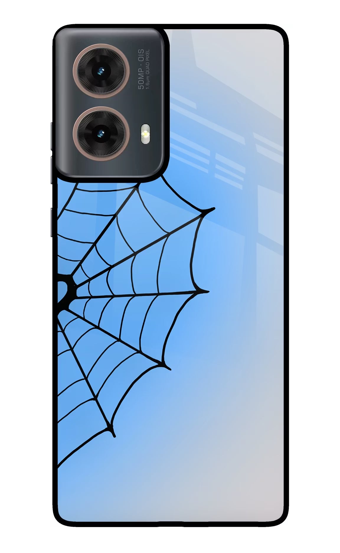 Blue Web Motorola G85 Metal Case Back Cover by Casekaro