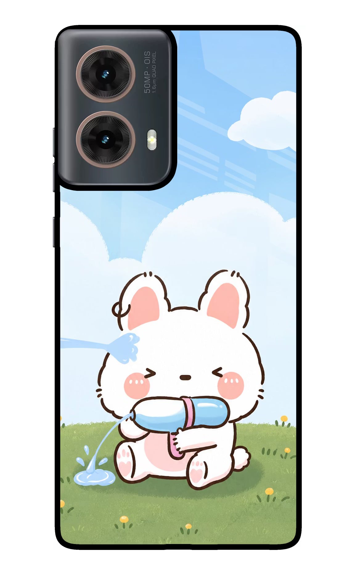 Bunny Treat Motorola G85 Metal Case Back Cover by Casekaro
