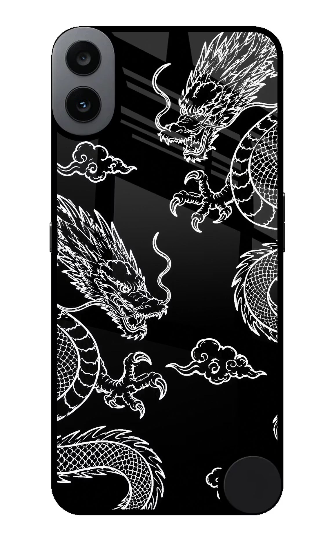 Twin Dragons CMF by Nothing Phone 1 Metal Case Back Cover by Casekaro