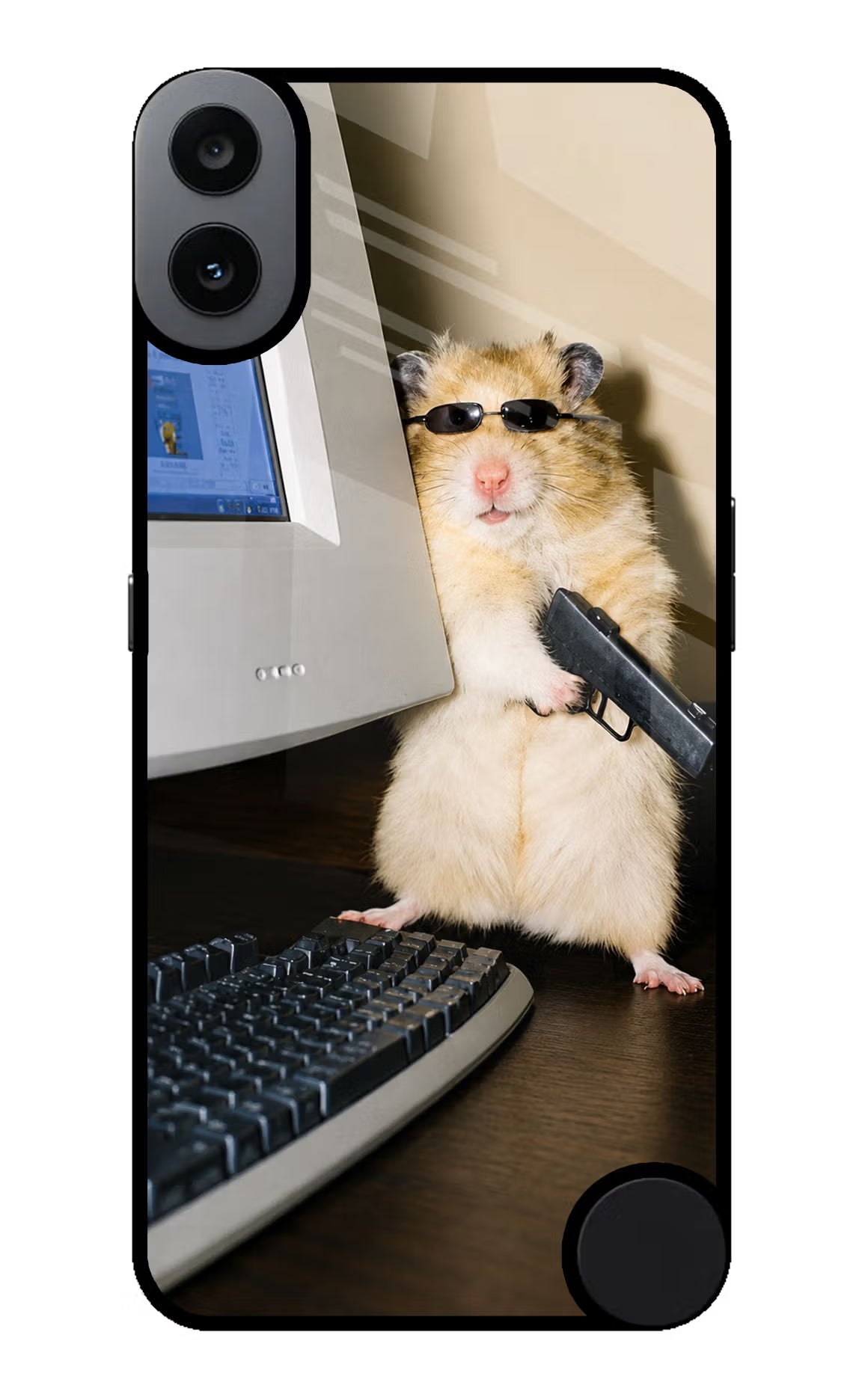 Hacker Hamster CMF by Nothing Phone 1 Metal Case Back Cover by Casekaro