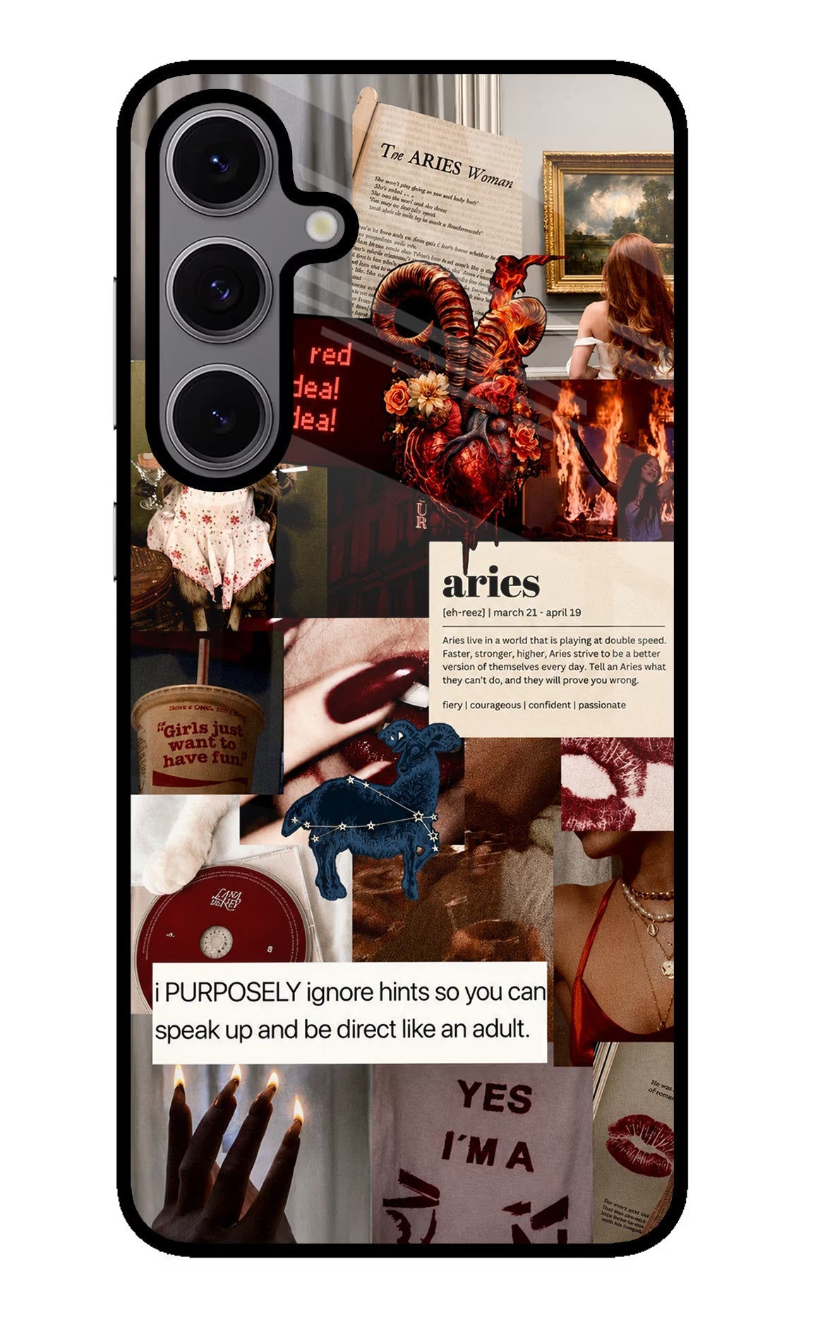 Zodiac Aries Samsung S24 FE 5G Metal Case Back Cover by Casekaro