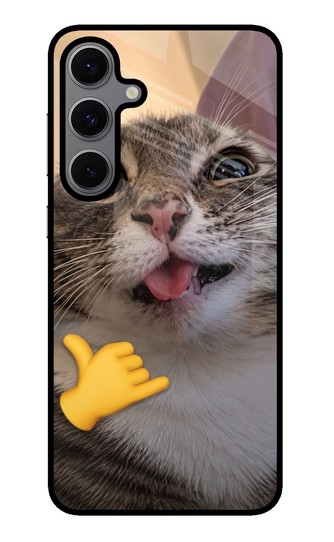 Silly Cat Call Samsung S24 FE 5G Metal Case Back Cover by Casekaro