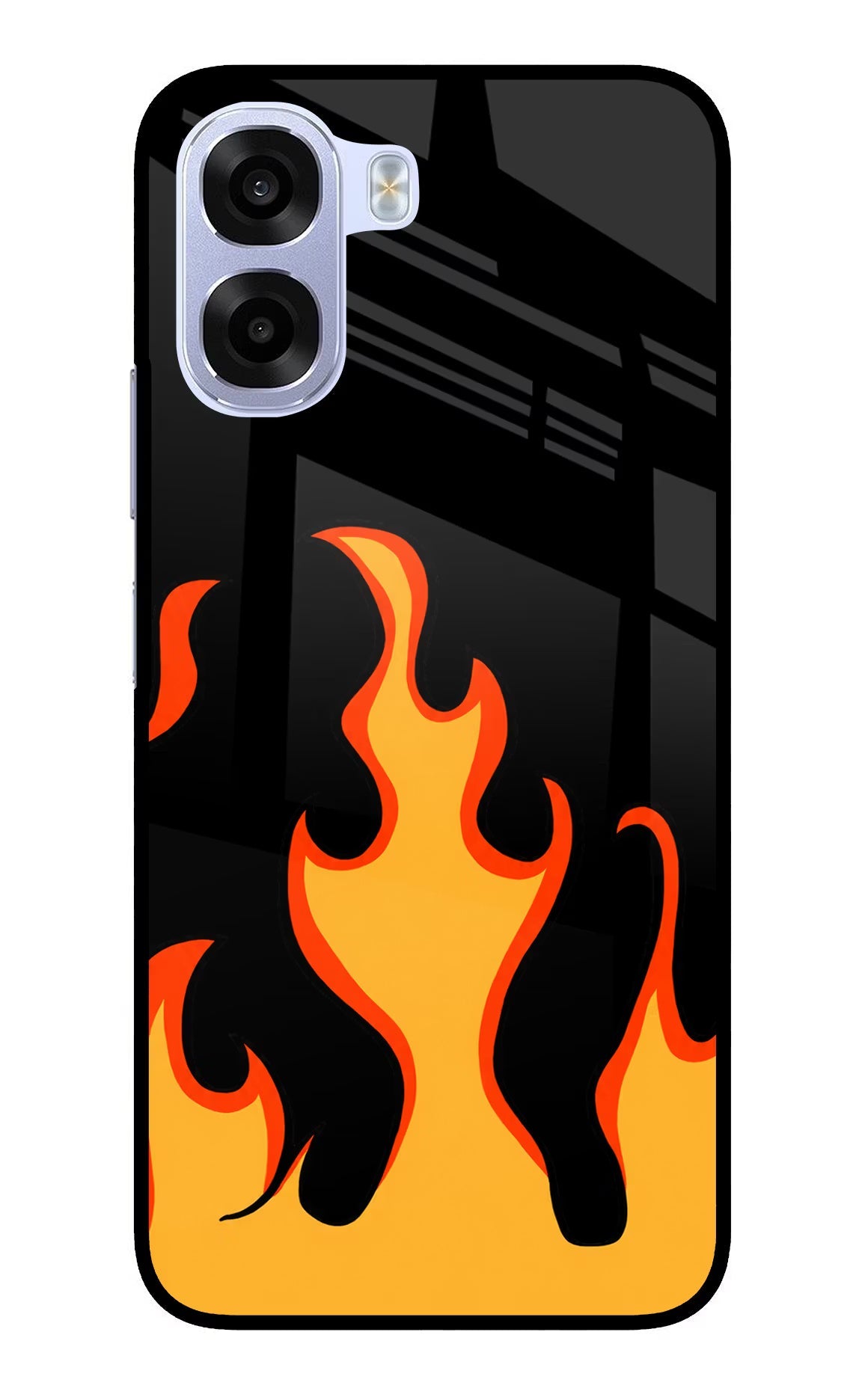 Fired Up – Black OPPO K14x 5G Metal Case Back Cover by Casekaro