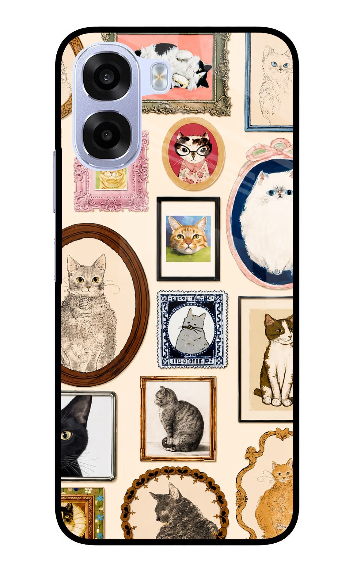 Mirror Cats OPPO K14x 5G Metal Case Back Cover by Casekaro