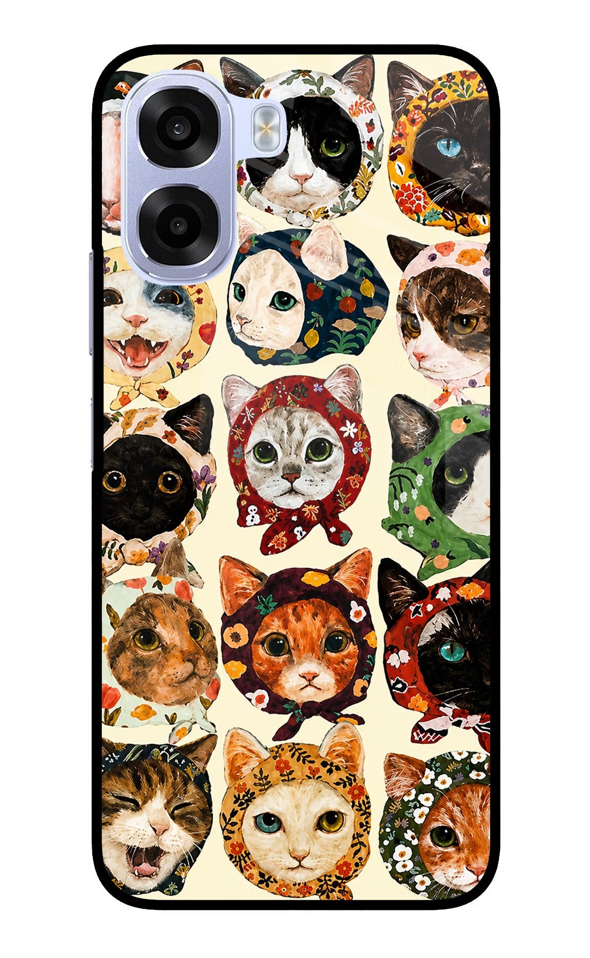Cool Cat OPPO K14x 5G Metal Case Back Cover by Casekaro