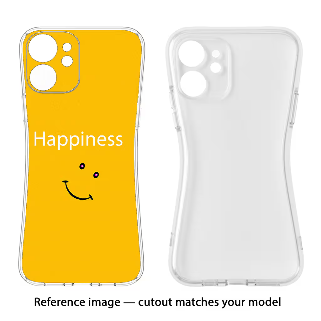 Happiness With Smiley iPhone 8 Plus Soft Case Back Cover by Casekaro
