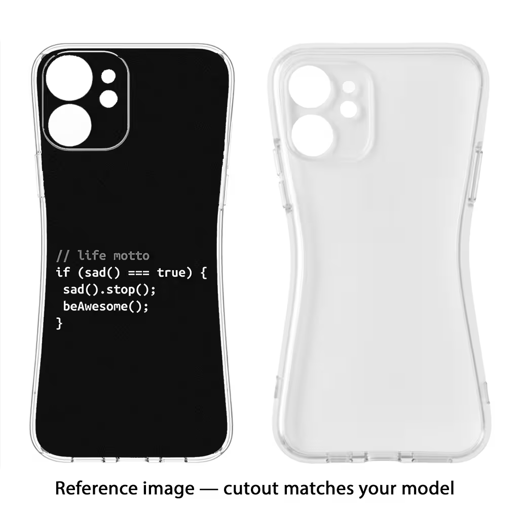Life Motto Code iPhone 7/7s Soft Case Back Cover by Casekaro