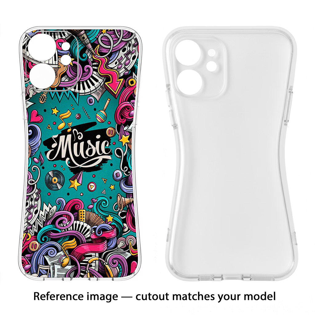 Music Graffiti CMF by Nothing Phone 1 Soft Case Back Cover by Casekaro