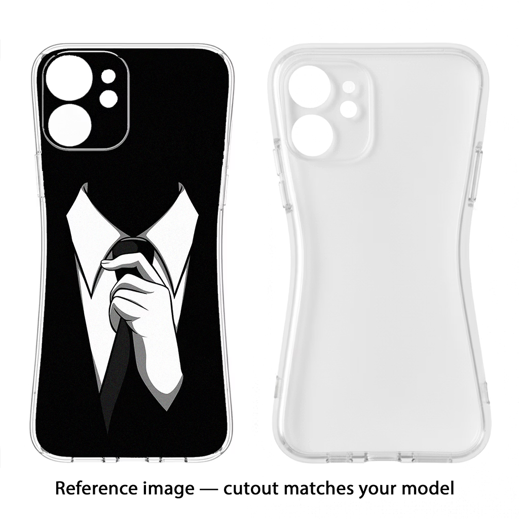 Black Tie CMF by Nothing Phone 1 Soft Case Back Cover by Casekaro