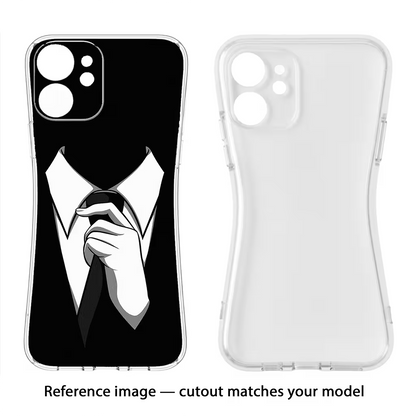 Black Tie Realme 14 Pro Plus 5G Soft Case Back Cover by Casekaro