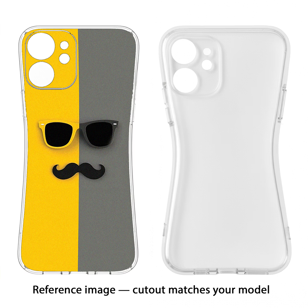 Sunglasses with Mustache CMF by Nothing Phone 1 Soft Case Back Cover by Casekaro