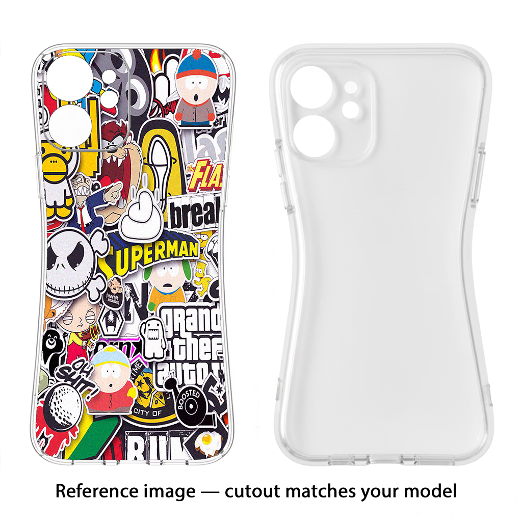 Sticker Bomb CMF by Nothing Phone 1 Soft Case Back Cover by Casekaro