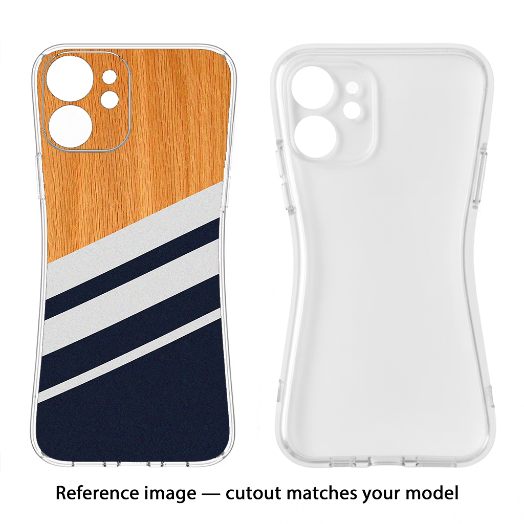 Blue and white wooden Samsung S24 FE 5G Soft Case Back Cover by Casekaro