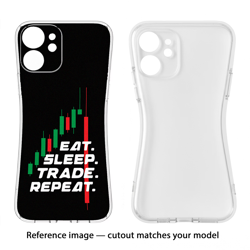 Eat Sleep Trade Repeat Samsung S24 FE 5G Soft Case Back Cover by Casekaro