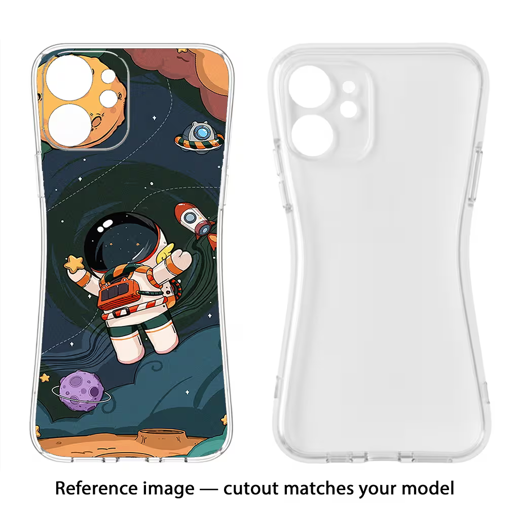 Cartoon Astronaut Vivo T4x 5G Soft Case Back Cover by Casekaro