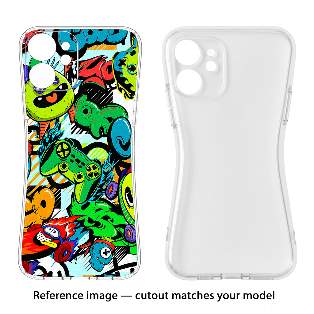 Game Doodle Samsung S24 FE 5G Soft Case Back Cover by Casekaro