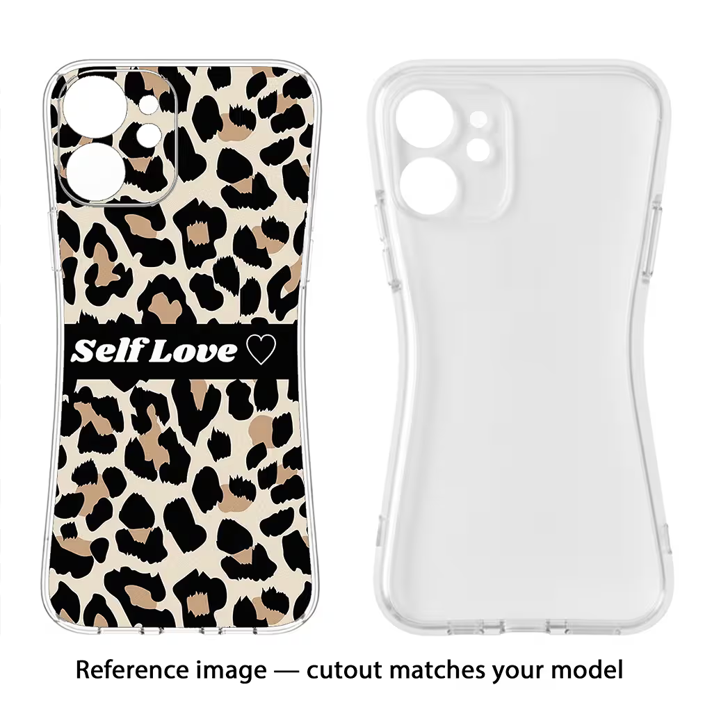 Leopard Print Self Love Samsung A56 5G Soft Case Back Cover by Casekaro