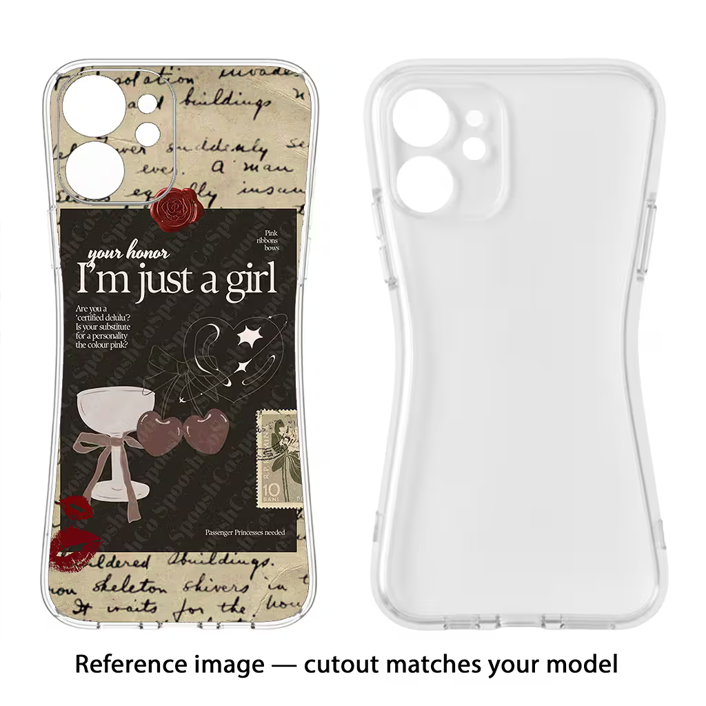 I am just a girl Vivo T4x 5G Soft Case Back Cover by Casekaro