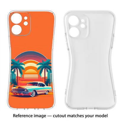 Palm Drive 80s Realme 14 Pro Plus 5G Soft Case Back Cover by Casekaro