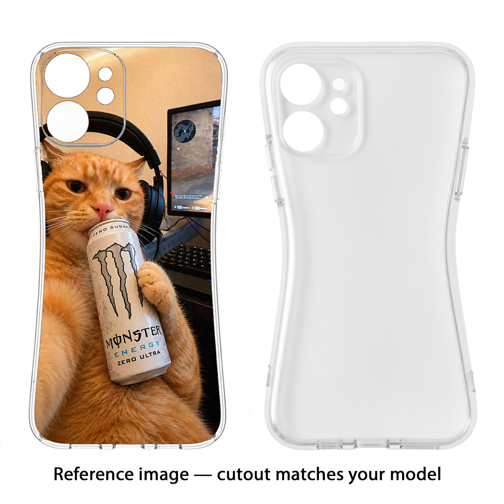 Gamer Cat Energy CMF by Nothing Phone 1 Soft Case Back Cover by Casekaro